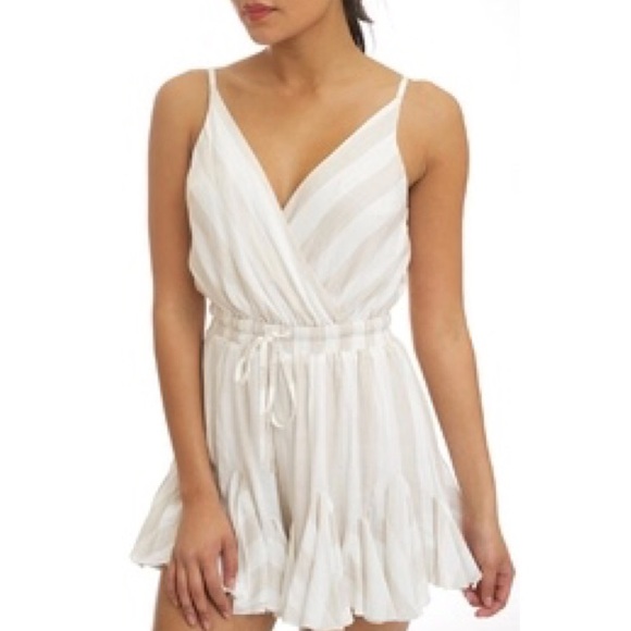 NEUTRAL STRIPE ROMPER - Picture 2 of 9